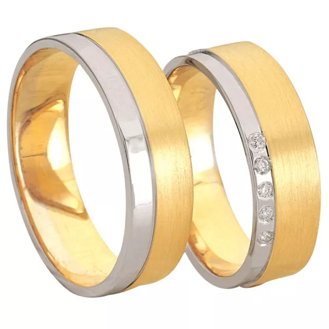 Celik Trauringe Eheringe 375 Gold Verlobungsring 9Kt. inkl. Gravur & Etui C028