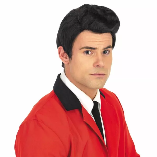 Fun Shack 50s Man Wig black costume hair teddy boy quiff actor stage drama teen