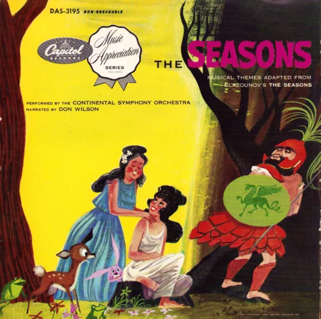 The Seasons 10" Capitol children's record Don Wilson record + sleeve mint