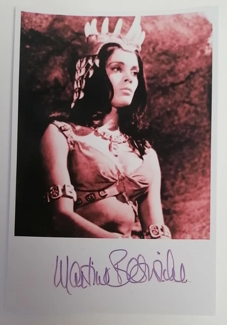 PRINT - Hammer Horror Autograph Reprint 6"X4" Photo Martine Beswick Print Icon