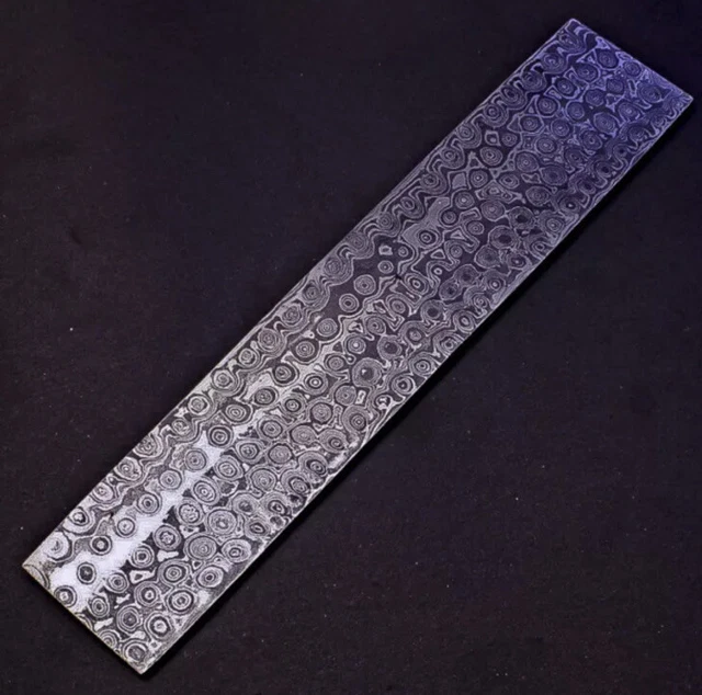 10" HAND FORGED DAMASCUS STEEL Billet/Bar For Knife Making "Rain Drop Pattern 03