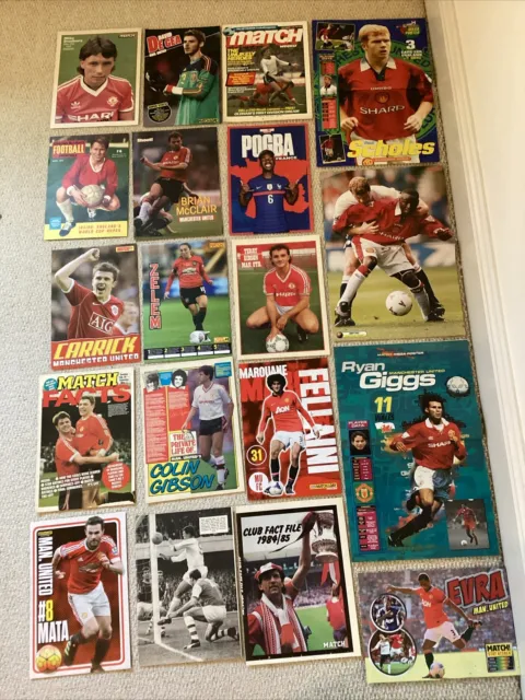Shoot,Match Football Magazine Player Posters,Player Pics,MAN UTD (set 47)