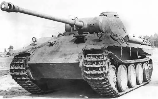 B&W WW2 Photo German Panther Tank Frontal Pzkpfw. V WWII Wehrmacht World War Two