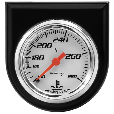 Equus 2.0 Dia Water Temp Gauge w/Black Panel - E5242