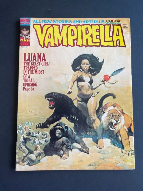 Vampirella #31 - Cover art by Frank Frazetta (Warren, 1974) Fine+