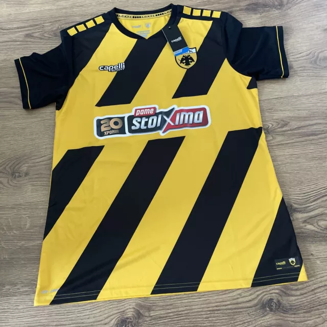 AEK Athen 2019/2020 Heimshirt Large 18 Oliveira Brandneu mit Etikett