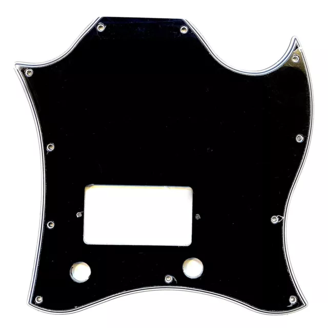 5 Ply Black/White WIDE BEVEL Single Pickup Pickguard for Gibson SG Standard USA