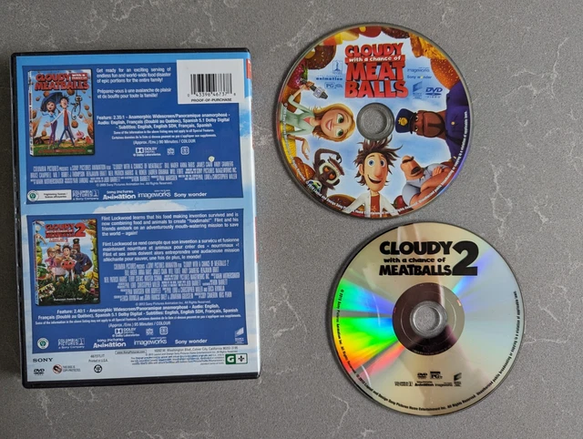 CLOUDY WITH A Chance of Meatballs DVD Double Feature $3.99 - PicClick CA
