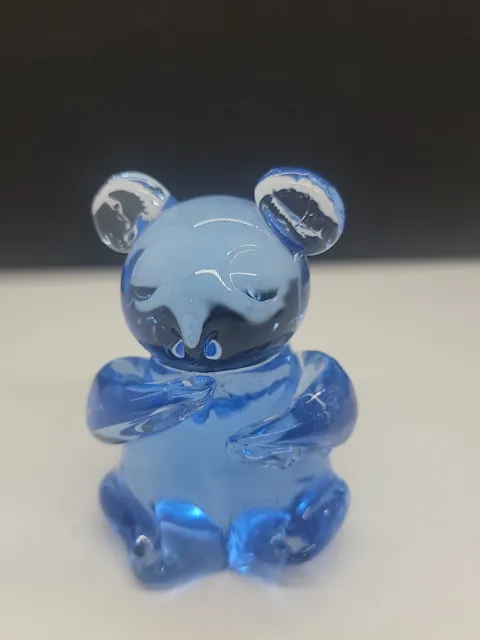 Light Blue Art Glass Koala Bear 2.75"