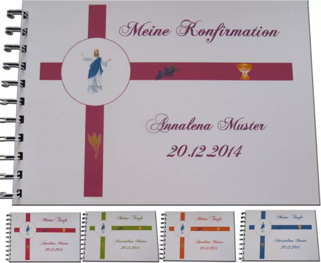 Gästebuch Konfirmation Kommunion Firmung Taufe - Kreuz 2 - Geschenk Karte - A5
