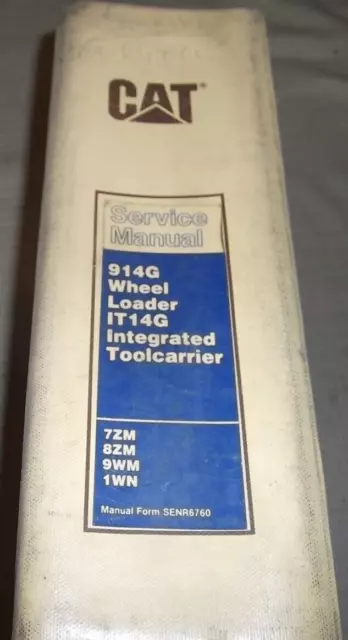 CAT Caterpillar 914G Rad Lader IT14G Toolcarrier Service Reparatur Handbuch