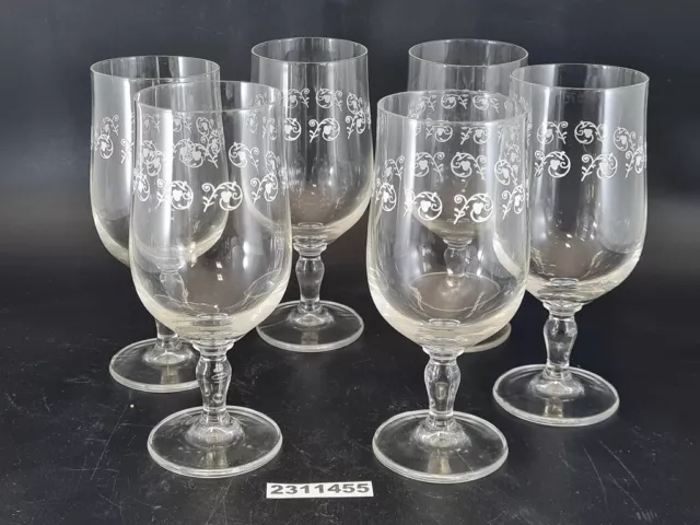 6x Gläser Weingläser DDR Lausitz Weißwasser Design OVP #2311455