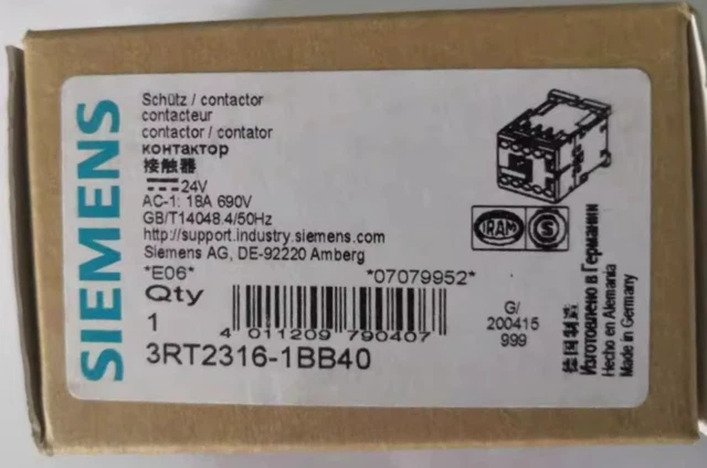 1pcs SIEMENS Contactor 3RT2316-1BB40