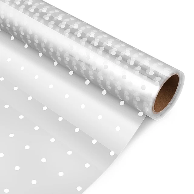Rollo de envoltura Kraft papel transparente de celofán envoltura cesta de flores envoltura