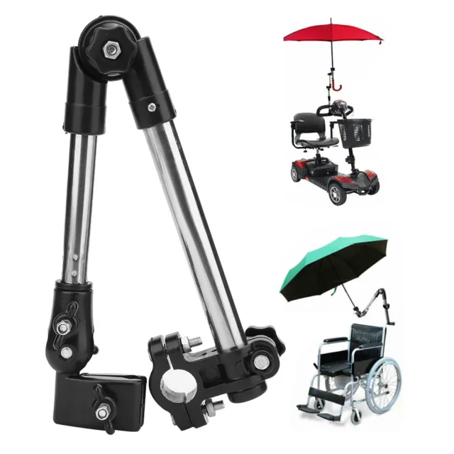 Attacco ombrello passeggino maniglia supporto barra per sedia a rotelle morsetto SLS