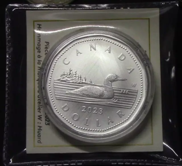 2023 RCM $1 Fine Silver Coin W Mint Mark -Loon  Mintage 7500