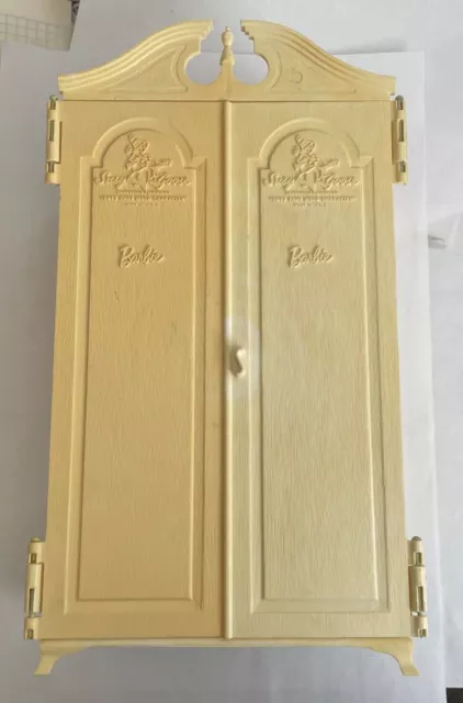 Vintage 1960's Barbie SUSY GOOSE Doll Wardrobe Armoire Closet + 5 Hangers USA