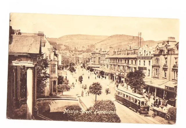 Antique Postcard Mostyn Street Llandudno North Wales