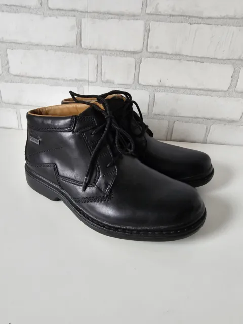 MENS GORETEX CLARKS Boots Size Uk 7 Black Leather Rockie High Gtx ...