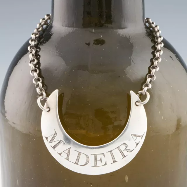 Etichetta vino argento sterling Madeira Bateman Londra 1829