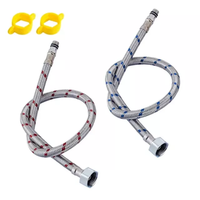 Flexible Cold Hot Mixer Plumbing Pipes Bathroom Hose  Water Heater