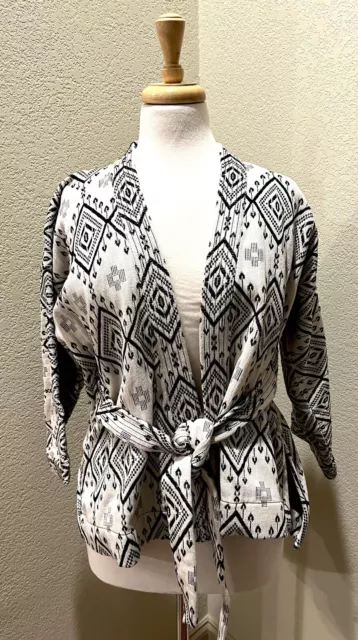 NEW Madewell Kimono Boho Wrap Jacket Cardigan Arrowhead  Aztec Southwest XS 2