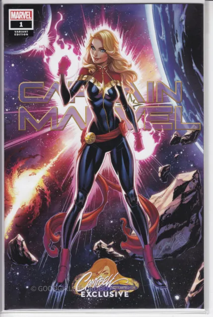 Captain Marvel #1 J Scott Campbell Exclusive Cover B Unsigned Sealed Variant Nm