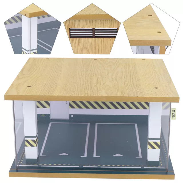 1:24 Car Parking Lot Model Scenery Background Garage Display Case For Display US