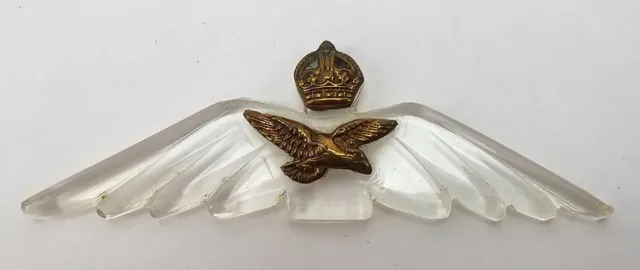 WW2 RAF Badge Made From Aircraft Canopy Perspex