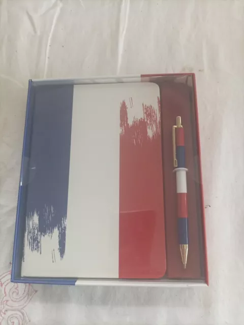 Set de papeterie bleue blanc rouge France + Stylo Neuf  ❤️👍❤️❤️❤️