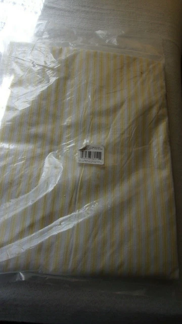 New Umbrella Table Vinyl Tablecloth Yellow and White 70" Diameter