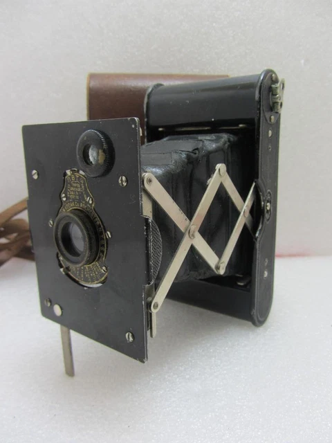 Early Chaleco Bolsillo Autográfico Kodak Fuelle Cámara (Estuche)