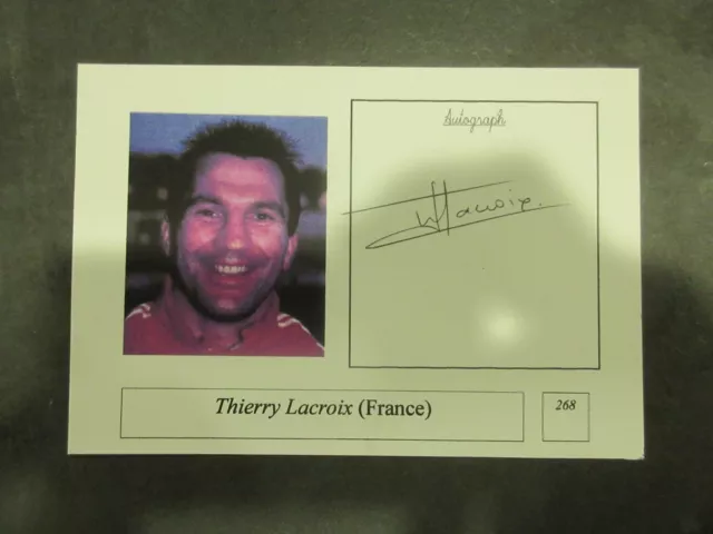 Autographe Thierry Lacroix sur carte Rugby 4