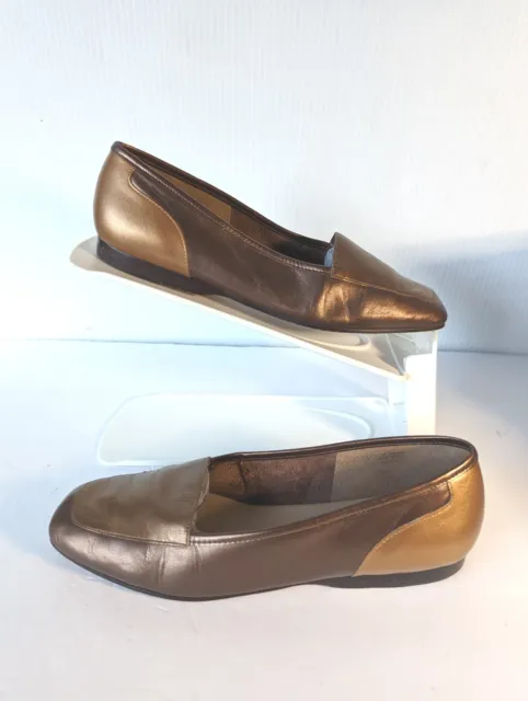 ENZO ANGIOLINI LIBERTY Womens Metallic Bronze Loafers Flats Shoes ...