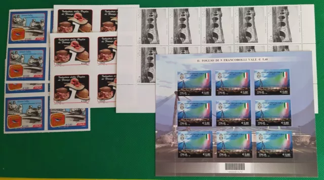 Italia Lotto 135 francobolli nuovi in euro sottofacciale del 20% vedi foto A