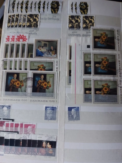 Dänemark Denmark Dublettenalbum 1975 bis 1999, einige 1000 gebrauchte Marken