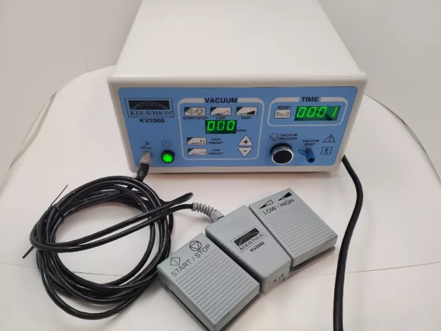 KeraVision KV2000 Ophthalmic Vacuum Surgery Pump Regulator W/Foot Switch