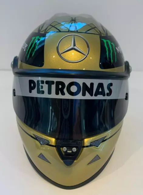 1:2 Scale Helmet -  Michael Schumacher  - 20 Years In F1 - Gold Edition Rare !!!