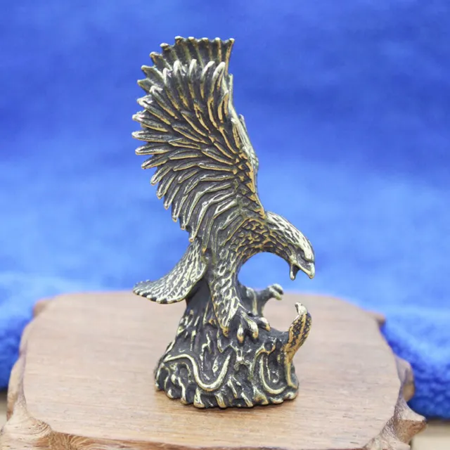Solid Brass Eagle Figurine Small Statue Home Ornaments Animal Figurines Gift