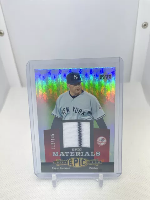 2006 Upper Deck Roger Clemens Game Used Relic Refractor /145 Epic Materials