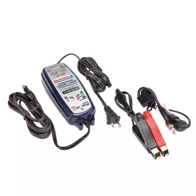 Optimate 3 chargeur moto 12v de 3 à 50ah ideal honda kawasaki... garantie 3ans