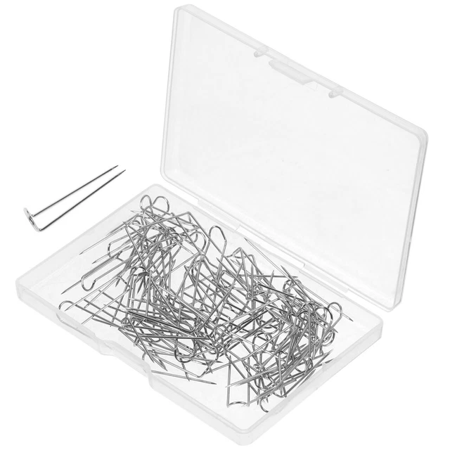 1 caja de alfileres en forma de U para proyectos de costura, alfileres, agujas de coser, agujas para