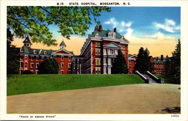 Postcard State Hospital Morganton NC Linen