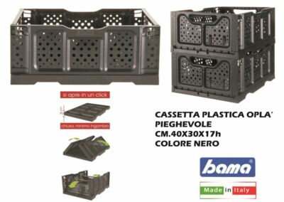 BAMA BAMA BOX CASSETTA OPLÀ TUTTOFARE NERO 40 X 30 X 17 CM 