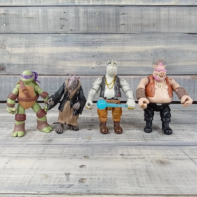 Lot of 4 Modern TMNT Teenage Mutant Ninja Turtles Action Figures Splinter Bebop