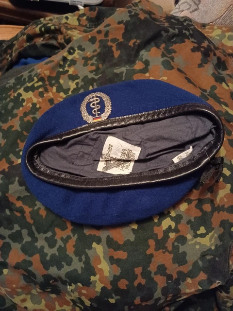 Bundeswehr Commando Barett - Wollfilz Barett Mit Lederband