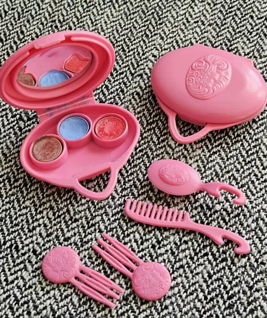 VTG 80s Barbie Angel Face Accessories Brush Comb Makeup Compact Superstar Era