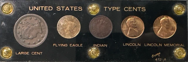 United States Type Cents 5 Coin Set Set In Capital Plastic 412 A