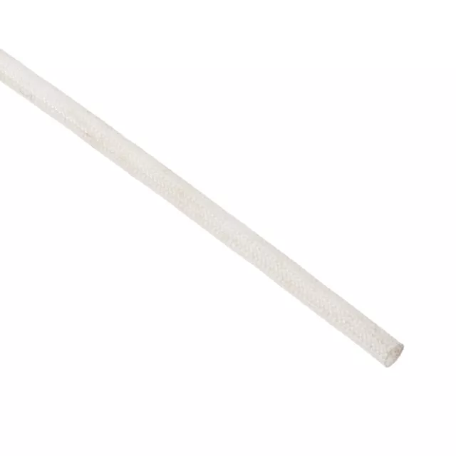 Insulation Cable Protector,33Ft-2.5mm High TEMP Silicone Fiberglass Sleeve White