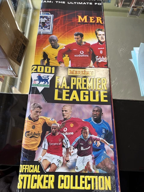 MERLINS PREMIER LEAGUE 2001 sticker album 100% complete With completed ...